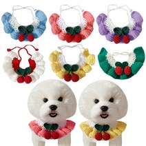 프릴체리 강아지케이프 고양이스카프 오너킹 애견목도리, 옐로우, S