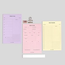 세컨드맨션 A5 플랜 메모 패드 데일리 위클리 타임, 01:03위클리 플랜, 단품