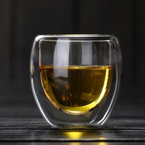 [로하티]블리스 이중 유리컵(180ml) 홈카페 투명잔, 상세 참조