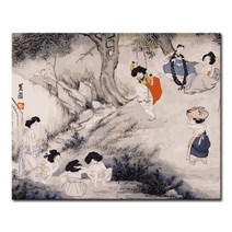 DIY 캔버스페인팅 명화그리기 액자 그림 세트 유화 -인물 40x50, F36_신윤복의 단오풍정