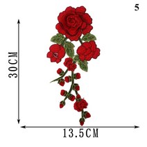 자수패치와펜패치에 1pc 바느질 장미 꽃 수 놓은 천 스티커 패브릭 패치 아플리케 용품 중국 스타일 패치 공예 diy