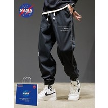 남성 NASA 남성 봄 가을 작업복 2023 가을 겨울 새로운 남성 스포츠 바지 겨울 플러스 벨벳 캐주얼 바지 대형 바지