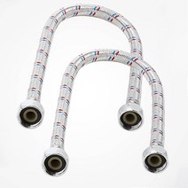 세면대 수전 와이어 호스 40cm 2개 세트 세면기 수도관 연결 고압 호수