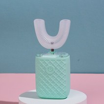 가성비어린이용 U 모양 전동 칫솔 충전식 실리콘 치과 클리너 만화 360 ° 음파, 04 2-6year toothbrush