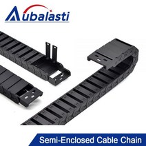 케이블 체인 반 밀폐형 15*20 30 40 50mm 와이어 전송 캐리어 3D 프린터 용 플라스틱 드래그 Towline CNC 조각 기계, 15x50mm, 48mm