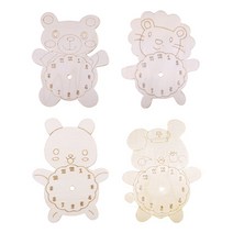 DIY 시계 만들기 무브먼트 바늘 부품 어린이집 교육용 미술 교구, 시계판 (사자) - 1개