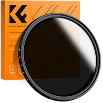 K&F CONCEPT 슬림 가변 ND필터 ND2-ND400, 82mm, KV32