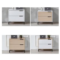 세련된 ㄱ자 다리 2단 거실 서랍장 거실장식장 깔끔한디자인 심플한가구 실용적인거실장 모던거실장 티비대, 아카시아화이트