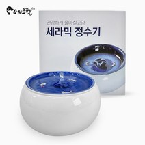 에코펫위드 고양이정수기 강아지자동급수기 강아지정수기 도자기재질 세라믹, 블루