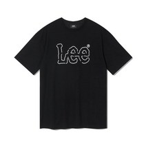 LEE 라인 트위치 로고 티셔츠 블랙