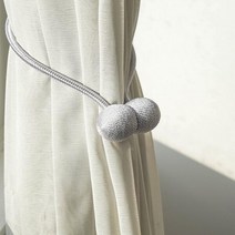 자석 타이백 유광 커튼 고정 끈 (6색) 커텐 부속품 레일 부자재 재료 시공, 연브라운