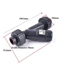 물탱크피팅 1pc Y 형 체크 밸브 앵글 시트 PVC 파이프 역류 방지 정원 관개 수족관 탱크 산업용 워터 피팅, [01] 1 Pc, [01] ID 20mm