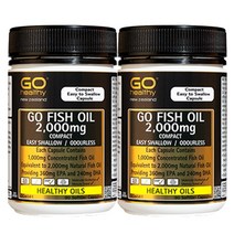 고헬씨(Go Healthy) 고헬씨 피쉬오일(어유 오메가3) 2000mg (무향) 90 소프트젤캡슐 X 2개, 180캡슐, 1세트, 90정