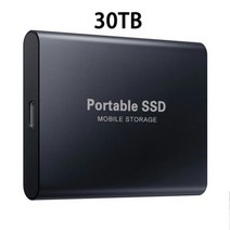 SSD 외장 플래시 라이브 타입C USB3.1 30 테라바이트 16 장치 8 고속 휴대용 4 미니 슬림 전송, Black-30TB, 한개옵션1