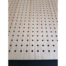 바나나목재 MDF 단타공보드(방염처리) 9Tx1200x2400mm 흡음 방음합판 목재, 백색