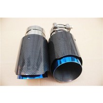 배기 머플러 팁Akrapovic 용 자동차 광택 탄소 섬유 머플러 팁 배기 시스템 파이프 노즐 범용 스트레이트, 08 76MM IN 114MM OUT