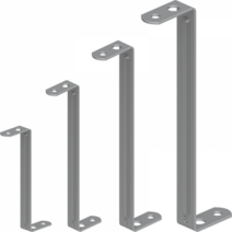 채널발 잔넬발 글자 까치발 (스텐/평), 8cm, 1개