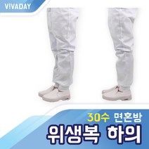 VCQ-B08 30수 면혼방 위생복 하의위생복후드 발수코팅 방수하의 위생모 작업실 공장 실험실 위생복후드 정전기방지 헤드캡, 블루-28