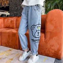 베베초롱 베베초롱 여아 팬츠 봄가을 2022양기신상 미드키즈 패션 아동 청바지 여아 봄옷 롱팬츠