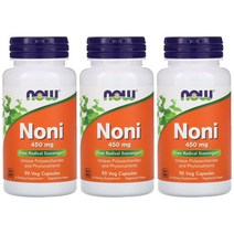 나우푸드 노니 450mg 베지 캡슐, 90개입, 3개