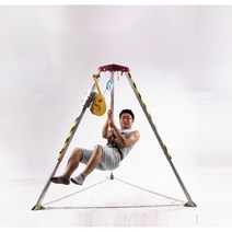 인명 구조용 맨홀 삼각대 삼각 구조대 접이식 도르래 지지대 안전대 휴대용 안전 낙하 방지 작업, 1800lb(800kg)