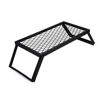 접이식 캠프파이어 그릴 석쇠 화덕 다리가 있는 야외 캠핑 피크닉 바베큐용 기본 휴대용 오버 파이어 L