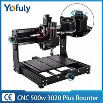 CNC 조각기 3020 플러스 최대 목재 라우터 500w 스핀들 금속 조각 밀링 머신 GRBL DIY 레이저 스테인레스 스틸 MDF, 5500mw laser, 3020 With Offine