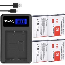 카메라배터리 충전기 np-bg1 1800mah 고용량 교체 amp sony dsc-n1, 4배터리 및 충전기