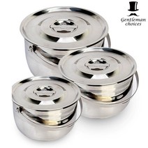 젠틀맨초이스 스테인레스 캠핑 용품 코펠 세트 식기세트 취사용품 조리도구, 중, 1세트