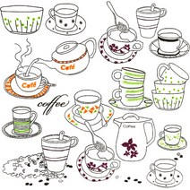 커피잔디자인 냅킨20장 K-21-038, 20장（1팩）