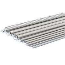 와이어로프 304 스테인레스 스틸 와이어 직경 0.3mm-1.2mm 길이 300mm 이중 후크 긴 확장 장력 스프링 2 개, [03] 0.5x4x300  2pcs