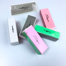 4 단계 네일 버퍼 파일 그라인딩 샌딩 폴리싱 블록 버핑 다채로운 페디큐어 케어 아트 도구, [06] 6 pcs
