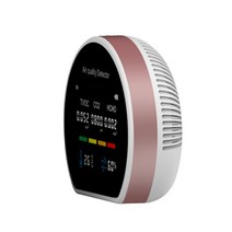 CO2 미터 HCHO TVOC 탐지기 온도 습도 분석기 벽 마운트 테스터, 로즈 골드