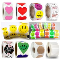 하트 스마일 170종 스티커 원형 스티커모음 투명 다꾸 땡큐, 425. 핑크하트3.8cm 100p