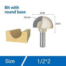 드릴비트 콘크리트 스텝 드라이버 나무 CNC 기계에 대 한 1/2 생크 카바 이드 Endmill 코브 상자 라우터 비, 26 9mm, 26 9mm