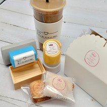 퍼니맨 SCUP 컵홀더(원형) 번짐없이 빨리마르는 속건 스탬프 카페 도장 커피 주문제작 로고 의류 봉투 쇼핑백, 속건빨강잉크, (S032) 원형 컵홀더 스탬프(32)-에메랄드케이스