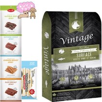 [냥냥멍멍이]빈티지 오븐프레쉬 변냄새 감소 저알러지 강아지 사료 1kg 싱가폴 육포 1개 또는 ANF 물소 밀크 스틱껌 추가 증정, 싱가폴(말고기), 칠면조&청어