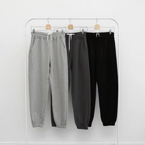 남자 트레이닝 조거 팬츠 면 밴딩 9부 운동복 바지 3컬러