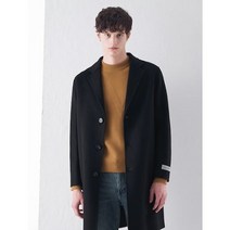 로가디스 로가디스 NC06 블랙 캐시미어 혼방 핸드메이드 코트 RX1930P535 (7601546)