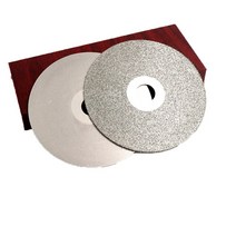 Uranne-100mm 전기 도금 에머리 다이아몬드 그라인딩 디스크 폴리셔 옥 마노 유리 조각 모따기 1 개, 20 single side 400