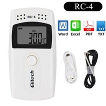 온습도계 RC-4 USB 온도 데이터 로거 데이터 로거 레코더 외부 센서 16000 포인트 온도 레코더 내장 NTC 센서 40 OFF, 중국