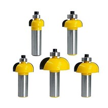 Wolfride 5피스 0.3cm12인치 섕크 코브 라우터 비트 세트 몰딩 반경 목공용 |