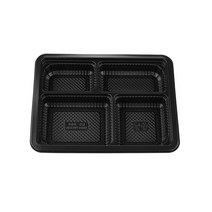 쿡앤락 4칸도시락용기, 10개_검정
