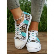 가을 아웃도어 호피 무늬 꽃 편안한 여성용 플랫슈 492273 J