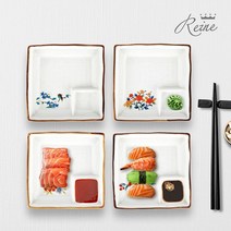 헨느 야마고 정사각 회접시 4P, 상세설명 참조, 02 헨느 야마고 정사각 회접시 4P-노랑색