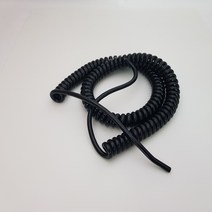 협성 스프링 코드선 VCTF 1.5SQ x 2C 2.5m 검정색 케이블말린길이 35cm, 1개