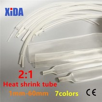 1 미터 2:1 열 수축 튜브 투명한 랩 와이어 키트 판매 커넥터 케이블 슬리브 DIY 수리, 5mm, 빨간