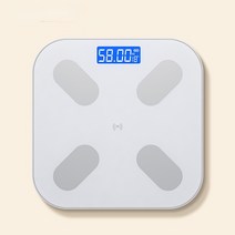 가정용 스마트 체중계 체지방 측정 저울, 블랙, 1개