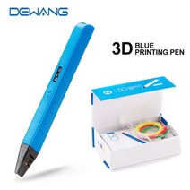 3D펜RP800A OLED 디스플레이 전문가용 3D 프린팅 펜 드로잉 세트 두들링 아트 크래프트 제작 선물 교육 완, 05 Blue Pen_01 UK
