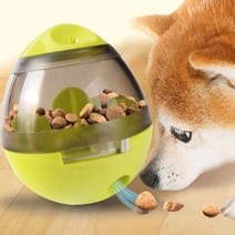 도매창고 애견 고양이 장난감 뼈다귀 토이 오뚝이 오뚜기 간식볼 노즈워크 스낵볼 펫토이 강아지, 그린, 1개